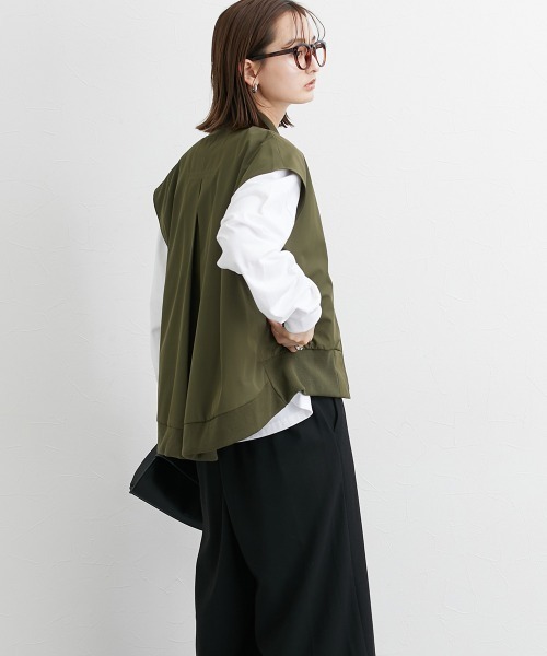 nissen（ニッセン）の「ミリタリーバックフレアベスト（ベスト・レディース・ブラック/カーキ・S～Ｍ/L～LL）」の13枚目の写真