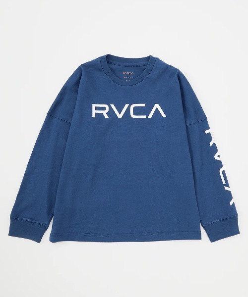 RVCA（ルーカ）の「RVCA キッズ BIG RVCA LT ロンＴ 【2024年秋冬モデル】/ルーカキッズバックプリントロゴ長袖ロンT（Tシャツ/カットソー・キッズ・ブラック/ブルー系その他/ホワイト・130/140/150/160）」の2枚目の写真