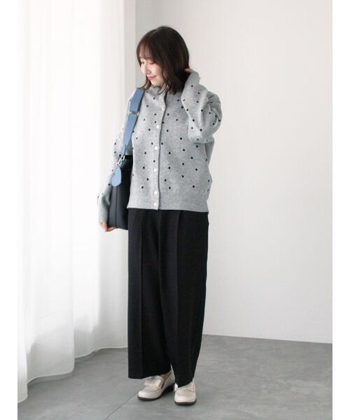 Te chichi TERRASSE（テチチテラス）の「ランダムドットジャカード前後2WAYニット（ニット/セーター・レディース・モカ/グレー/ブラック・F）」の15枚目の写真