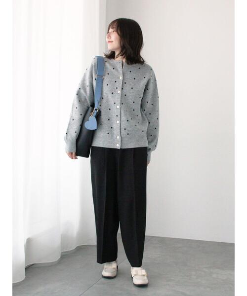 Te chichi TERRASSE（テチチテラス）の「ランダムドットジャカード前後2WAYニット（ニット/セーター・レディース・モカ/グレー/ブラック・F）」の16枚目の写真