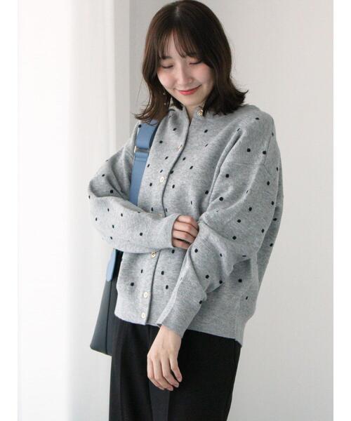 Te chichi TERRASSE（テチチテラス）の「ランダムドットジャカード前後2WAYニット（ニット/セーター・レディース・モカ/グレー/ブラック・F）」の17枚目の写真