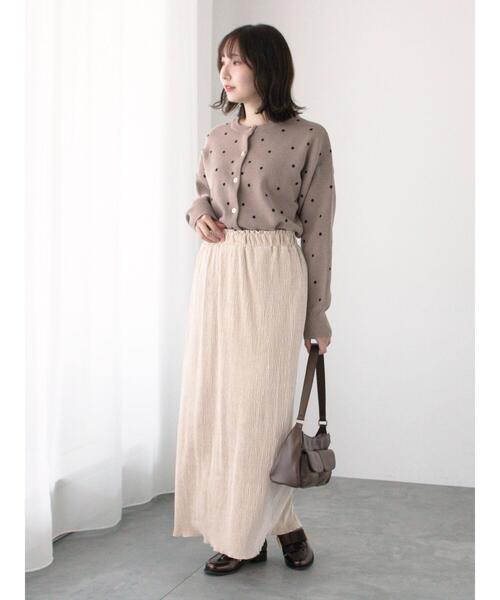 Te chichi TERRASSE（テチチテラス）の「ランダムドットジャカード前後2WAYニット（ニット/セーター・レディース・モカ/グレー/ブラック・F）」の18枚目の写真