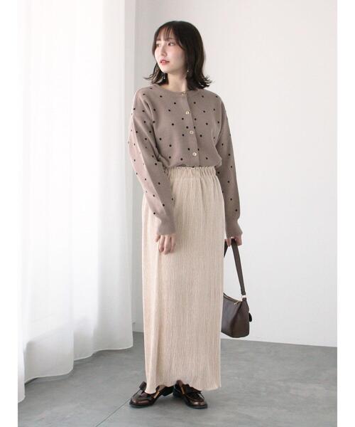 Te chichi TERRASSE（テチチテラス）の「ランダムドットジャカード前後2WAYニット（ニット/セーター・レディース・モカ/グレー/ブラック・F）」の19枚目の写真