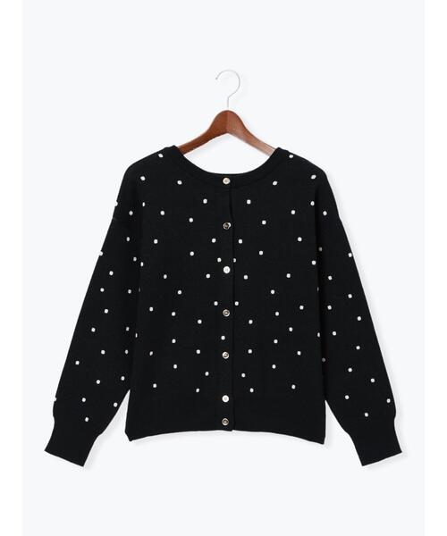 Te chichi TERRASSE（テチチテラス）の「ランダムドットジャカード前後2WAYニット（ニット/セーター・レディース・モカ/グレー/ブラック・F）」の5枚目の写真