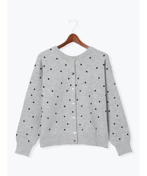 Te chichi TERRASSE（テチチテラス）の「ランダムドットジャカード前後2WAYニット（ニット/セーター・レディース・モカ/グレー/ブラック・F）」の6枚目の写真