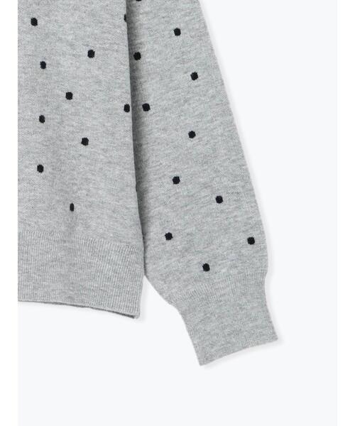 Te chichi TERRASSE（テチチテラス）の「ランダムドットジャカード前後2WAYニット（ニット/セーター・レディース・モカ/グレー/ブラック・F）」の9枚目の写真