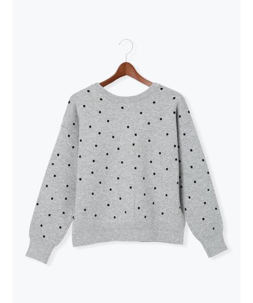 Te chichi TERRASSE（テチチテラス）の「ランダムドットジャカード前後2WAYニット（ニット/セーター・レディース・モカ/グレー/ブラック・F）」の13枚目の写真