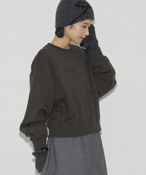 Firsthand（ファーストハンド）の「Firsthand/ファーストハンド オーガニックコットンロゴプリントスウェット（スウェット・レディース・チャコールグレー/ライトグレー・FREE）」の2枚目の写真