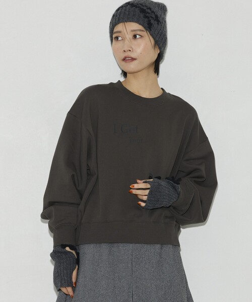 Firsthand（ファーストハンド）の「Firsthand/ファーストハンド オーガニックコットンロゴプリントスウェット（スウェット・レディース・チャコールグレー/ライトグレー・FREE）」の5枚目の写真