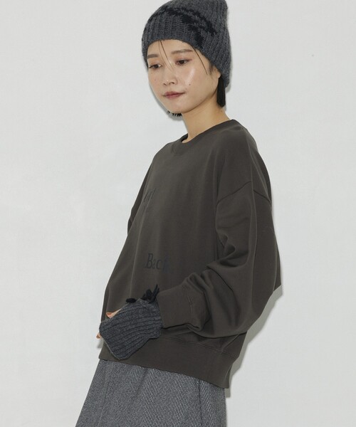 Firsthand（ファーストハンド）の「Firsthand/ファーストハンド オーガニックコットンロゴプリントスウェット（スウェット・レディース・チャコールグレー/ライトグレー・FREE）」の6枚目の写真