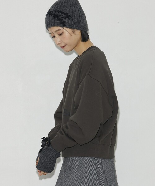 Firsthand（ファーストハンド）の「Firsthand/ファーストハンド オーガニックコットンロゴプリントスウェット（スウェット・レディース・チャコールグレー/ライトグレー・FREE）」の7枚目の写真