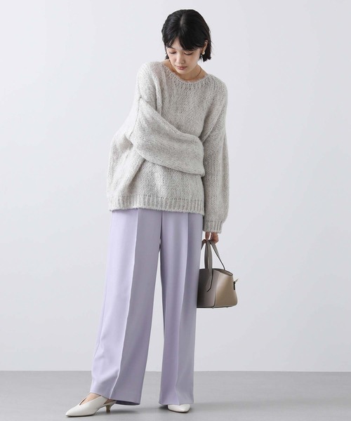 TRICOTS JEAN MARC(トリコットジーンマルク)の「TRICOTSボートネックニット(ニット/セーター・レディース・ライトグレー/ピンク・FREE)」の6枚目の写真