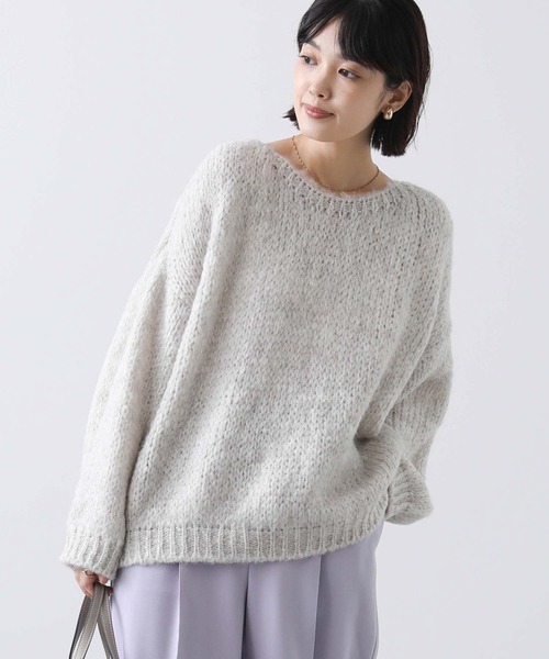 TRICOTS JEAN MARC(トリコットジーンマルク)の「TRICOTSボートネックニット(ニット/セーター・レディース・ライトグレー/ピンク・FREE)」の7枚目の写真