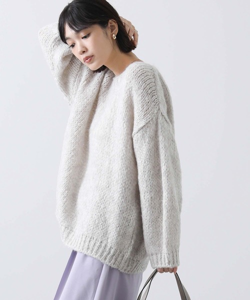 TRICOTS JEAN MARC(トリコットジーンマルク)の「TRICOTSボートネックニット(ニット/セーター・レディース・ライトグレー/ピンク・FREE)」の8枚目の写真