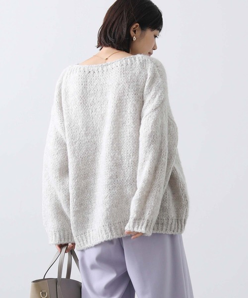 TRICOTS JEAN MARC(トリコットジーンマルク)の「TRICOTSボートネックニット(ニット/セーター・レディース・ライトグレー/ピンク・FREE)」の9枚目の写真