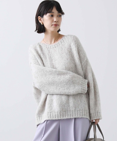 TRICOTS JEAN MARC(トリコットジーンマルク)の「TRICOTSボートネックニット(ニット/セーター・レディース・ライトグレー/ピンク・FREE)」の10枚目の写真