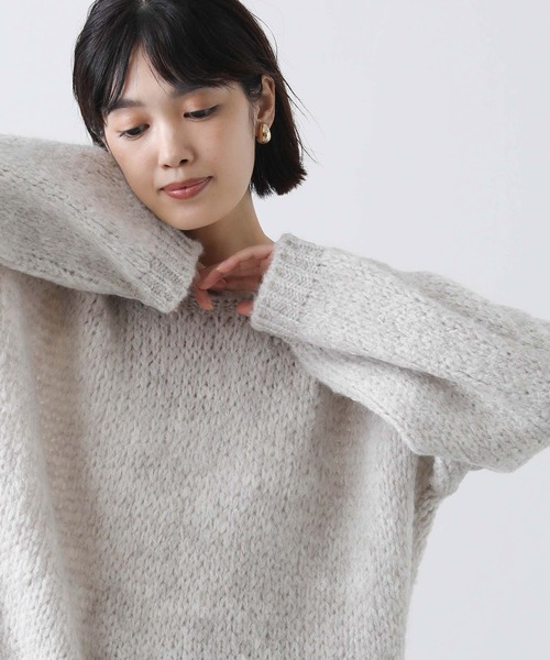 TRICOTS JEAN MARC(トリコットジーンマルク)の「TRICOTSボートネックニット(ニット/セーター・レディース・ライトグレー/ピンク・FREE)」の11枚目の写真