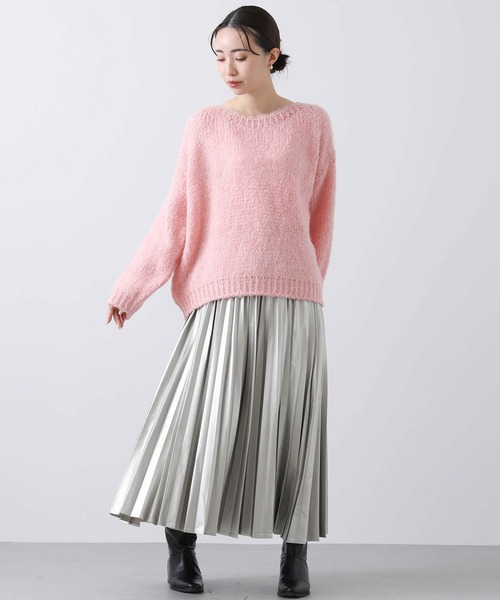 TRICOTS JEAN MARC(トリコットジーンマルク)の「TRICOTSボートネックニット(ニット/セーター・レディース・ライトグレー/ピンク・FREE)」の14枚目の写真
