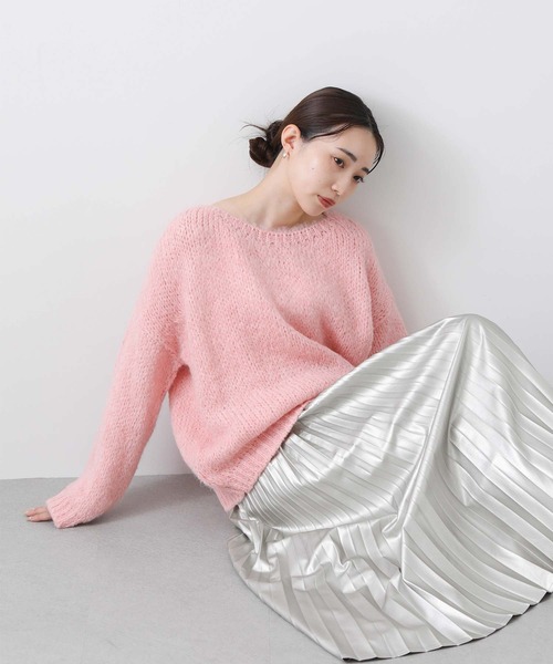TRICOTS JEAN MARC(トリコットジーンマルク)の「TRICOTSボートネックニット(ニット/セーター・レディース・ライトグレー/ピンク・FREE)」の22枚目の写真