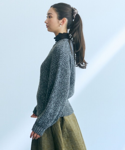 slattgir(スラットジール)の「高身長 ニットジップブルゾン(トールサイズ)Essenave(ブルゾン・レディース・ブルー/チャコール・M/L/LL/3L)」の21枚目の写真