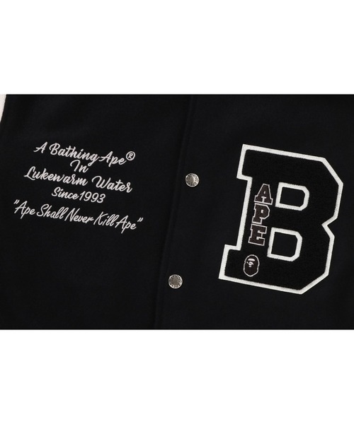 スタジャン A BATHING APE◇スタジャン/L/ナイロン/BLK/0ZXJKM141904N