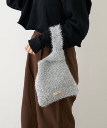 Actually | ラメヤーンニット ミニマルシェバッグ(トートバッグ)