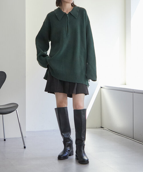 セール】【サイズ展開あり】襟付きBIGニット（ニット/セーター