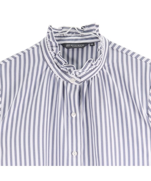 TOKYO SHIRTS（トウキョウシャツ）の「COFREX キャンディースリーブ レディース長袖デザインシャツ（シャツ/ブラウス・レディース・ネイビー・S/M/L/LL/XL）」の8枚目の写真