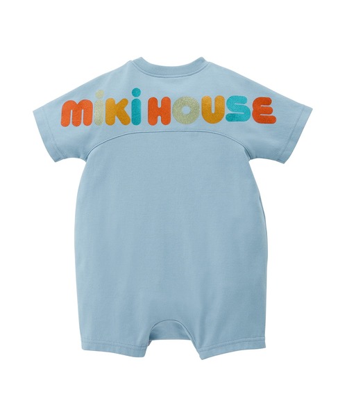 MIKI HOUSE（ミキハウス）の「ラメプリント　バックロゴショートオール（ロンパース・キッズ・ブルー系その他/ホワイト/ブラック・70cm/80ｃｍ）」の3枚目の写真