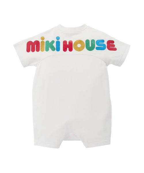 MIKI HOUSE（ミキハウス）の「ラメプリント　バックロゴショートオール（ロンパース・キッズ・ブルー系その他/ホワイト/ブラック・70cm/80ｃｍ）」の2枚目の写真