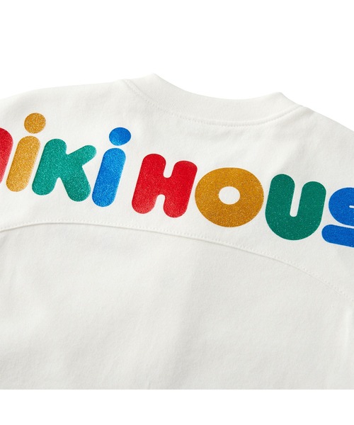 MIKI HOUSE（ミキハウス）の「ラメプリント　バックロゴショートオール（ロンパース・キッズ・ブルー系その他/ホワイト/ブラック・70cm/80ｃｍ）」の6枚目の写真