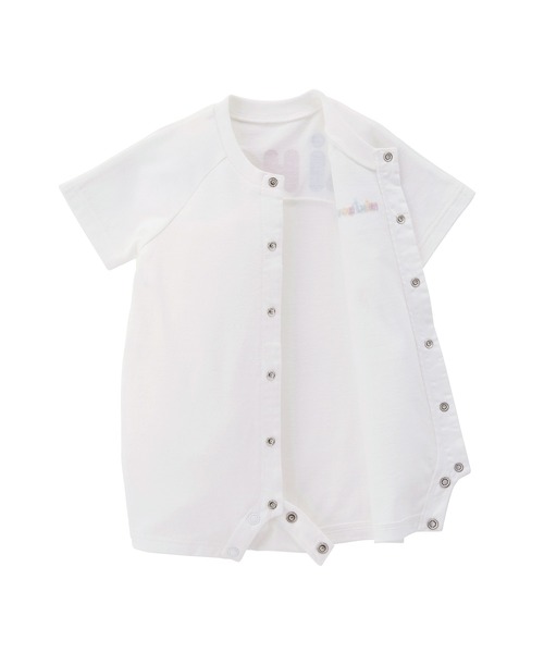 MIKI HOUSE（ミキハウス）の「ラメプリント　バックロゴショートオール（ロンパース・キッズ・ブルー系その他/ホワイト/ブラック・70cm/80ｃｍ）」の7枚目の写真