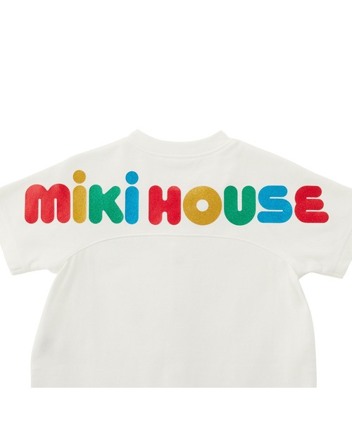 MIKI HOUSE（ミキハウス）の「ラメプリント　バックロゴショートオール（ロンパース・キッズ・ブルー系その他/ホワイト/ブラック・70cm/80ｃｍ）」の8枚目の写真
