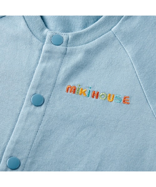 MIKI HOUSE（ミキハウス）の「ラメプリント　バックロゴショートオール（ロンパース・キッズ・ブルー系その他/ホワイト/ブラック・70cm/80ｃｍ）」の15枚目の写真