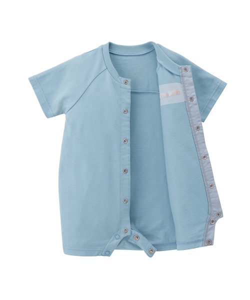 MIKI HOUSE（ミキハウス）の「ラメプリント　バックロゴショートオール（ロンパース・キッズ・ブルー系その他/ホワイト/ブラック・70cm/80ｃｍ）」の17枚目の写真