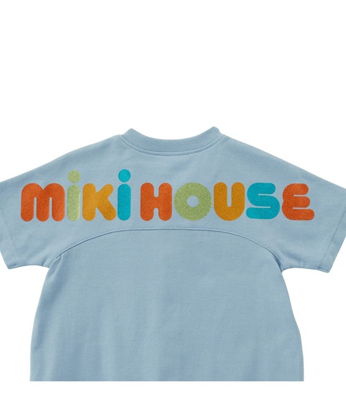 MIKI HOUSE（ミキハウス）の「ラメプリント　バックロゴショートオール（ロンパース・キッズ・ブルー系その他/ホワイト/ブラック・70cm/80ｃｍ）」の18枚目の写真