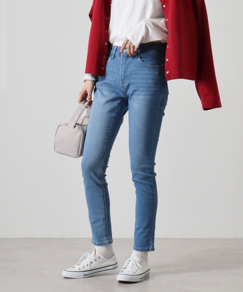 FUNALIVE(ファンアライブ)の「.works 裏起毛ストレッチスキニー(デニムパンツ・レディース・ネイビー/ライトブルー/ブルー・S-Regular/M-Regular/L-Regular/XL-Regular/S-Long/M-Long/L-Long/XL-Long)」の18枚目の写真