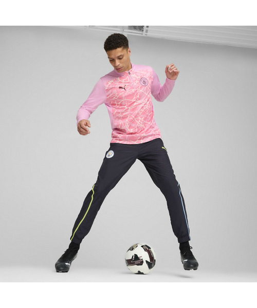 【セール】PUMA プーマ メンズ マンチェスター シティFC プレマッチ 1/4 ジップ トップス（Tシャツ/カットソー）｜PUMA（プーマ）