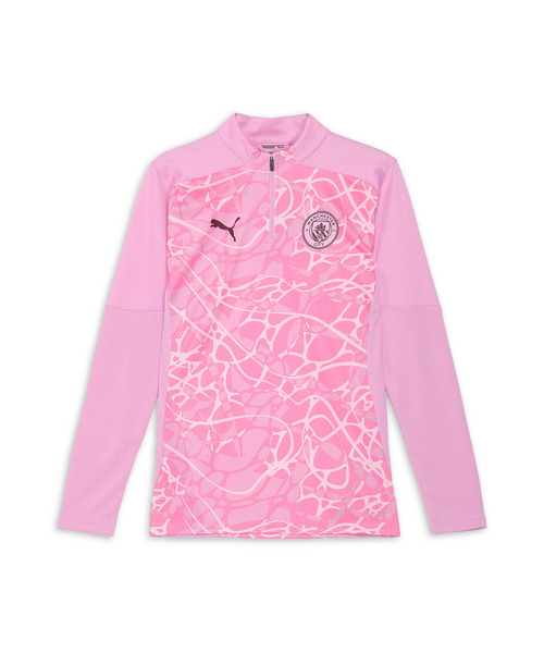 【セール】PUMA プーマ メンズ マンチェスター シティFC プレマッチ 1/4 ジップ トップス（Tシャツ/カットソー）｜PUMA（プーマ）