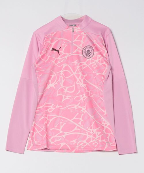 【セール】PUMA プーマ メンズ マンチェスター シティFC プレマッチ 1/4 ジップ トップス（Tシャツ/カットソー）｜PUMA（プーマ）