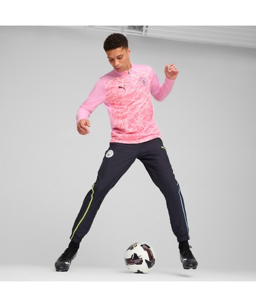 【セール】PUMA プーマ メンズ マンチェスター シティFC プレマッチ 1/4 ジップ トップス（Tシャツ/カットソー）｜PUMA（プーマ）