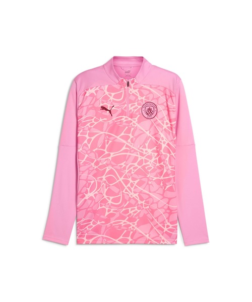 【セール】PUMA プーマ メンズ マンチェスター シティFC プレマッチ 1/4 ジップ トップス（Tシャツ/カットソー）｜PUMA（プーマ）