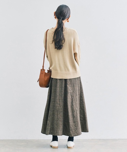and myera(アンド マイラ)の「and myera グレンチェックのフレアスカート(スカート・レディース・グレー・M/L/S)」の10枚目の写真