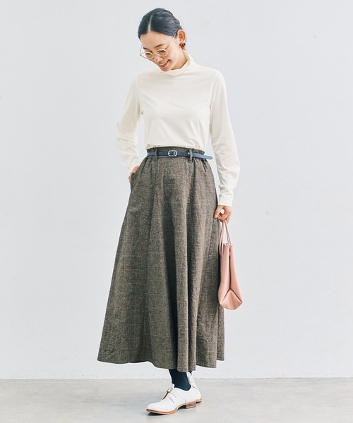 and myera(アンド マイラ)の「and myera グレンチェックのフレアスカート(スカート・レディース・グレー・M/L/S)」の11枚目の写真
