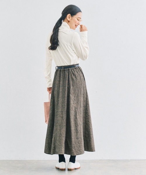 and myera(アンド マイラ)の「and myera グレンチェックのフレアスカート(スカート・レディース・グレー・M/L/S)」の13枚目の写真