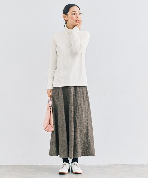 and myera(アンド マイラ)の「and myera グレンチェックのフレアスカート(スカート・レディース・グレー・M/L/S)」の14枚目の写真
