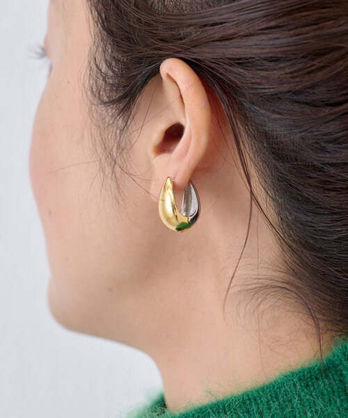 BEARDSLEY（ビアズリー）の「バイカラーコンビピアス（ピアス（両耳用）・レディース・ゴールド系その他・FREE）」の6枚目の写真