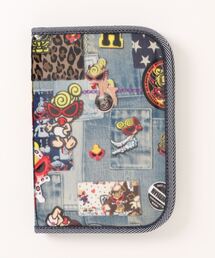 HYSTERIC MINI 母子手帳ケース S パッチワーク　ブルー HYSTERIC MINI（ヒステリックミニ）の「SCRATCH DENIM総柄