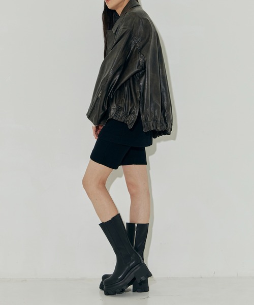 STUDIOUS(ステュディオス)の「【STUDIOUS/ステュディオス】Faux Leather Jacket/フェイクレザージャケット(ブルゾン・レディース・ブラウン・FREE)」の20枚目の写真