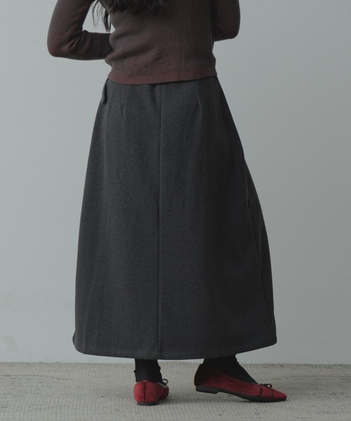 Happy John(ハッピージョン)の「long pleats skirt/ロングプリーツスカート(スカート・レディース・グレー/ブラック・SMALL/MEDIUM)」の6枚目の写真